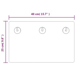 Appendiabiti a Parete 40x25 cm Vetro Temperato Spiaggia