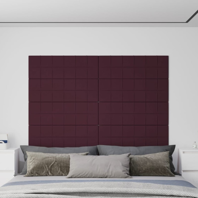 Pannelli Murali 12 pz Viola 90x30 cm in Tessuto 3,24 m²