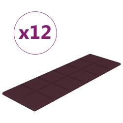 Pannelli Murali 12 pz Viola 90x30 cm in Tessuto 3,24 m²