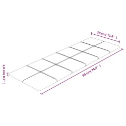 Pannelli Murali 12 pz Viola 90x30 cm in Tessuto 3,24 m²