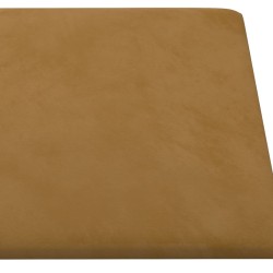 Pannelli Murali 12 pz Marroni 90x15 cm Velluto 1,62 m²