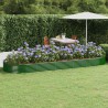 vidaXL Letto Giardino Acciaio Verniciato a Polvere 450x140x36 cm Verde