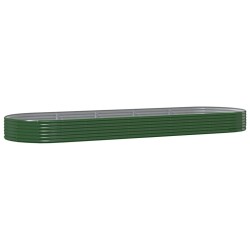 vidaXL Letto Giardino Acciaio Verniciato a Polvere 450x140x36 cm Verde