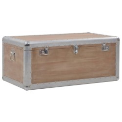 vidaXL Baule Portaoggetti in Massello di Abete 91x52x40cm Marrone