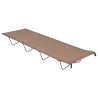 vidaXL Lettino da Campeggio 180x60x19cm Tessuto Oxford Acciaio Grigio