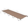 vidaXL Lettino da Campeggio 180x60x19cm Tessuto Oxford Acciaio Grigio