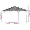 vidaXL Gazebo con Tetto 3x3 m Antracite