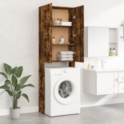 vidaXL Mobile per Lavatrice Rovere Fumo 64x25,5x190 cm