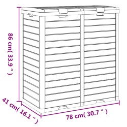 Cestino Rifiuti Esterno Marrone Chiaro 78x41x86cm Polipropilene