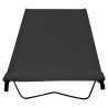 vidaXL Lettino da Campeggio 180x60x19cm Tessuto Oxford e Acciaio Nero