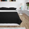 Copriletto Double-Face Trapuntato 170x210 cm Nero e Bianco