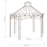 Padiglione da Giardino Marrone Anticato 400x258x378 cm in Ferro