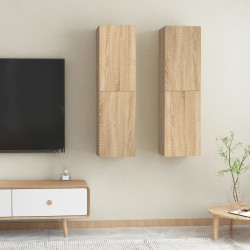 vidaXL Mobili TV Rovere Sonoma 2 pz 30,5x30x110 cm in Truciolato