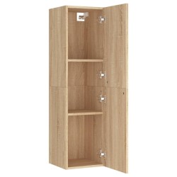 vidaXL Mobili TV Rovere Sonoma 2 pz 30,5x30x110 cm in Truciolato