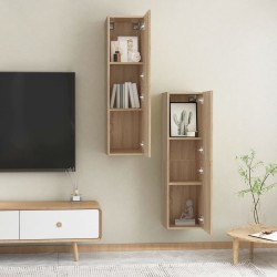 vidaXL Mobili TV Rovere Sonoma 2 pz 30,5x30x110 cm in Truciolato