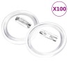 vidaXL Bottoni per Badge con Spilla 100 Set in Acrilico 44 mm