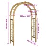 vidaXL Arco a Traliccio in Legno di Pino Impregnato Verde