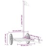 Rimorchio da Bici da Carico Nero 126x63x34 cm in Ferro