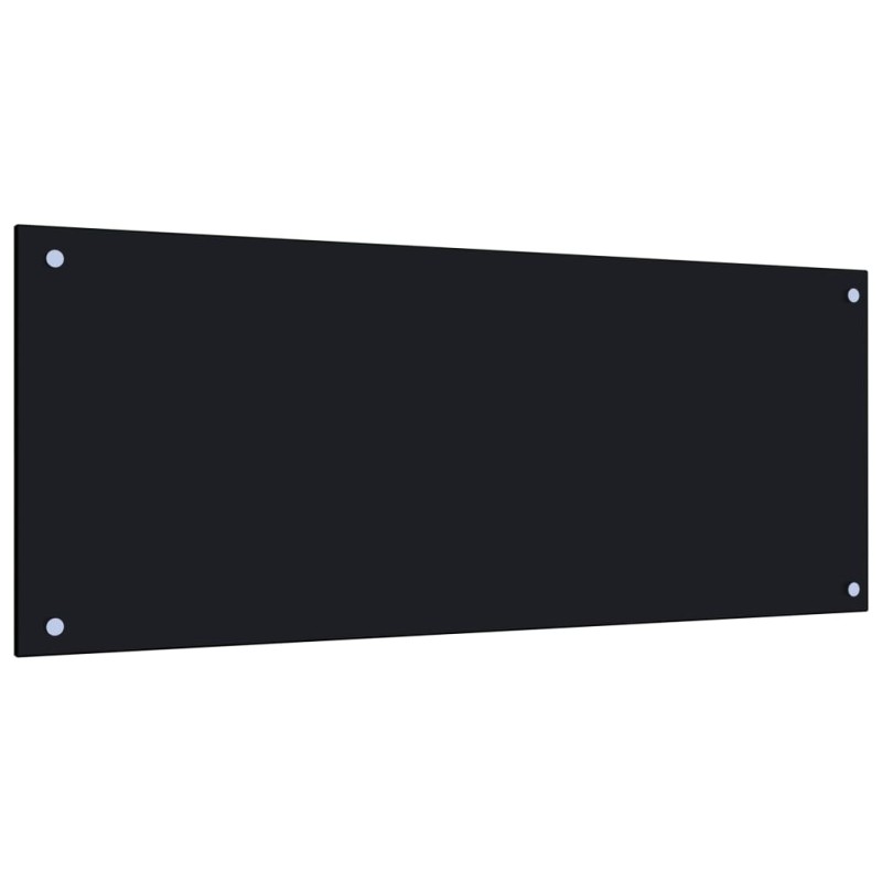 vidaXL Paraschizzi per Cucina Nero 100x40 cm in Vetro Temperato