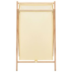 vidaXL Portabiancheria in Legno di Cedro e Tessuto Beige 42x41x64 cm