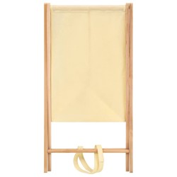 vidaXL Portabiancheria in Legno di Cedro e Tessuto Beige 42x41x64 cm