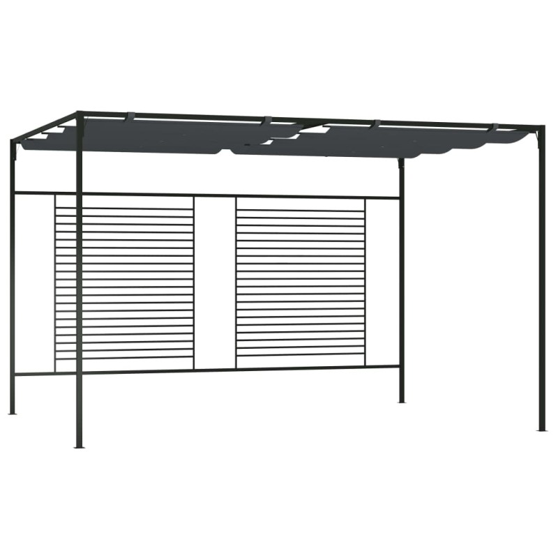 vidaXL Gazebo con Tetto Retrattile 4x3x2,3 m Antracite 180 g/m²