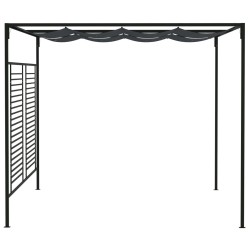 vidaXL Gazebo con Tetto Retrattile 4x3x2,3 m Antracite 180 g/m²