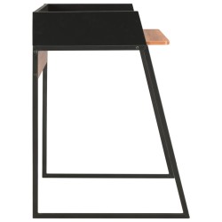 vidaXL Scrivania Nera e Marrone 90x60x88 cm