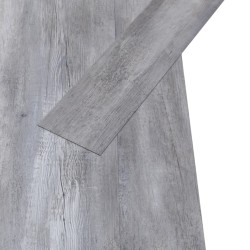 vidaXL Listoni Pavimento in PVC 5,02 m² 2 mm Autoadesivi Legno Grigio