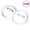 vidaXL Bottoni per Badge con Spilla 100 Set in Acrilico 58 mm