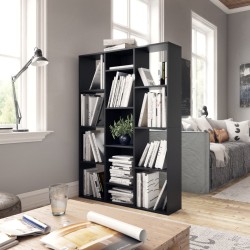 vidaXL Libreria/Divisorio Nero 100x24x140 cm in Truciolato