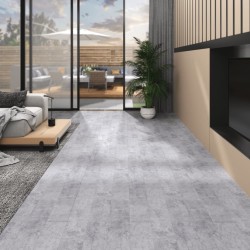 vidaXL Listoni Pavimento PVC 5,02 m² 2 mm Autoadesivi Grigio Cemento