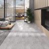 vidaXL Listoni Pavimento PVC 5,02 m² 2 mm Autoadesivi Grigio Terra