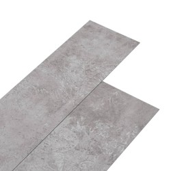 vidaXL Listoni Pavimento PVC 5,02 m² 2 mm Autoadesivi Grigio Terra