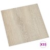 vidaXL Listoni per Pavimenti Autoadesivi 55 pz in PVC 5,11 m² Beige