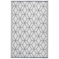 Esschert Design Tappeto da Esterno 180x121 cm Grigio Bianco OC25