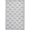 Esschert Design Tappeto da Esterno 180x121 cm Grigio Bianco OC25