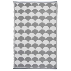 Esschert Design Tappeto da Esterno 180x121 cm Grigio Bianco OC24