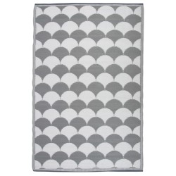 Esschert Design Tappeto da Esterno 180x121 cm Grigio Bianco OC24