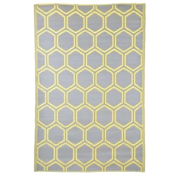 Esschert Design Tappeto da Esterno 182x122 cm Motivo a Nido d'Ape