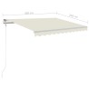 Tenda da Sole Retrattile Automatica 300x250 cm Crema