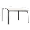 Tenda Parasole da Giardino 3x3x2,55 m Crema