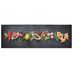 Tappeto da Cucina Lavabile Spezie 60x180 cm Velluto