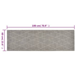 Tappeto da Cucina Lavabile Rombi 60x180 cm Velluto