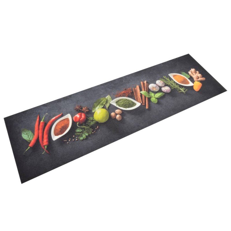 Tappeto da Cucina Lavabile Spezie 45x150 cm Velluto