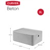 Curver Contenitori con Coperchio Beton 3 pz Misura M Grigio Chiaro