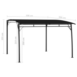 Tenda Parasole da Giardino 3x3x2,55 m Antracite