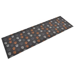 Tappeto da Cucina Lavabile Zampe 60x180 cm Velluto