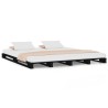 Letto a Pallet Nero 120x190 cm Massello Pino 4FT Small Double