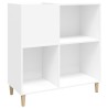 Mobile Porta Dischi Bianco 84,5x38x89 cm in Legno ingegnerizzato